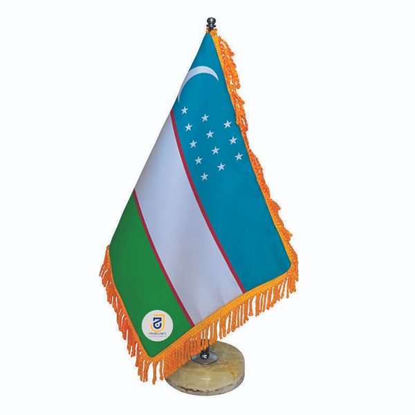 پرچم رومیزی جاویدان تندیس پرگاس مدل ازبکستان کد 1