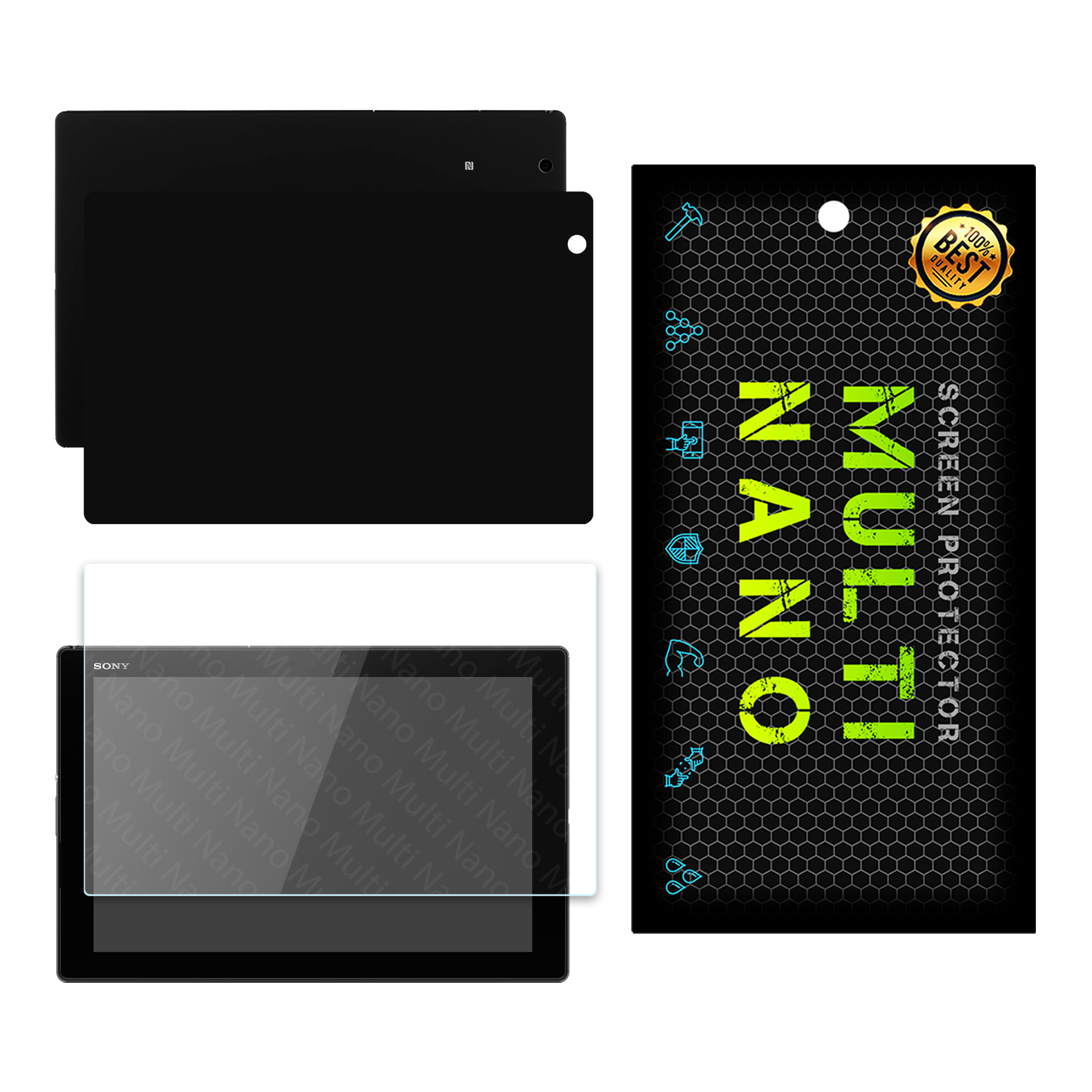 برچسب پوششی مولتی نانو مدل X-F1M-S مناسب برای تبلت سونی Xperia Z4 Tablet  2015 به همراه محافظ صفحه نمایش