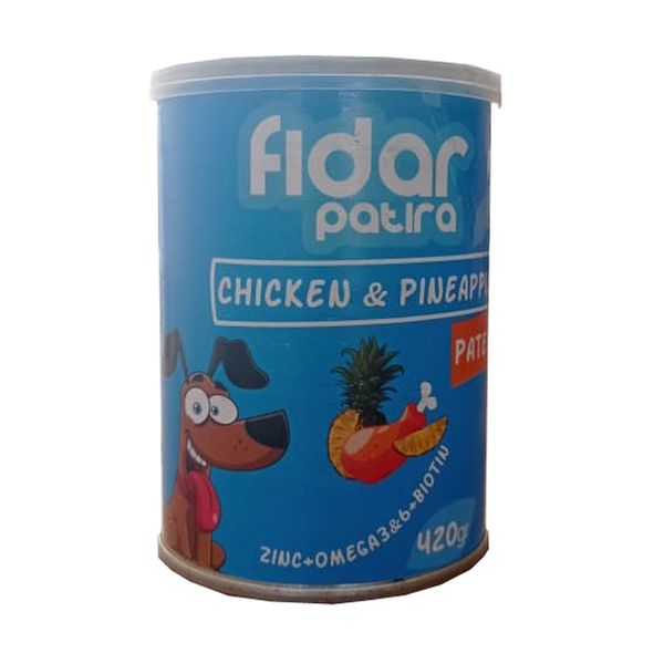 کنسرو غذای سگ فیدار پاتیرا مدل مرغ و اناناس وزن 420گرم