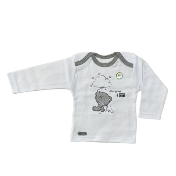 تی شرت آستین بلند نوزادی کوکالو مدل خرس و خرگوش