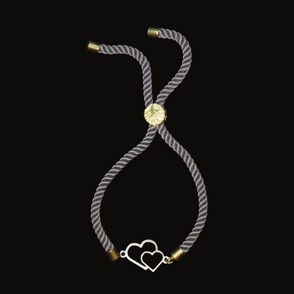 دستبند طلا 18 عیار زنانه آمانژ مدل قلب کد D9607