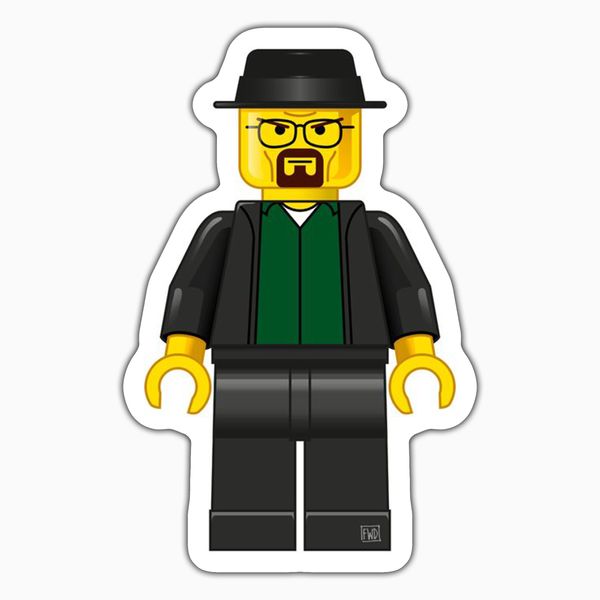 استیکر لپ تاپ و موبایل بووم طرح سریال Breaking Bad مدل Lego Walter White کد VR44