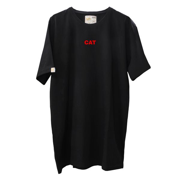 تی شرت اورسایز آستین کوتاه  زنانه مسترمانی مدل گربه 402