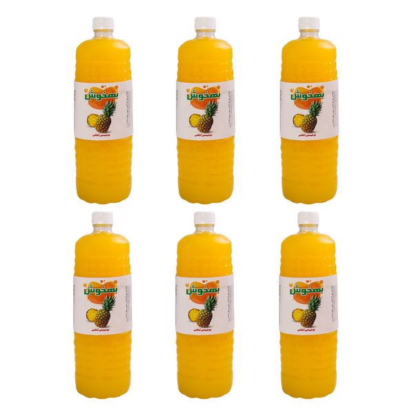 نوشیدنی آناناس بهخوش - 1 لیتر بسته 6 عددی