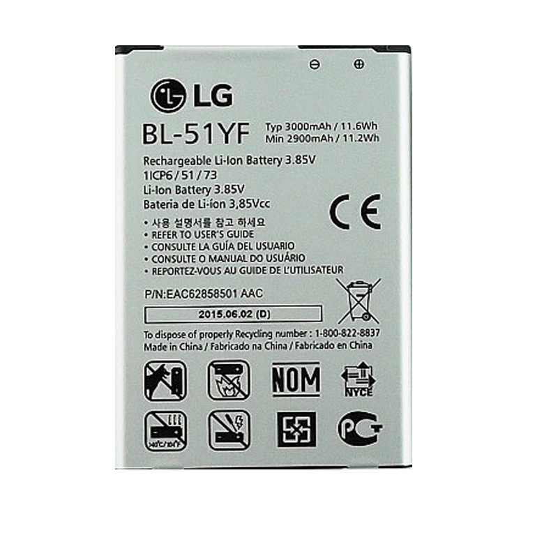 باتری موبایل مدل BL-51YF ظرفیت 3000 میلی آمپر ساعت مناسب برای گوشی موبایل ال جی G4