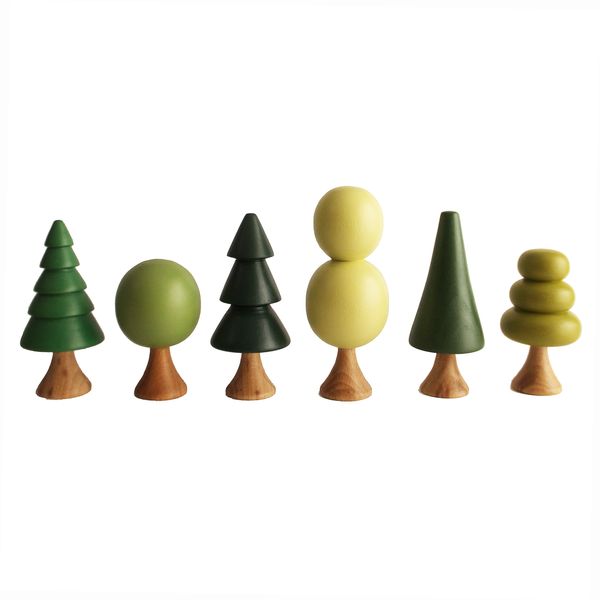  اسباب‌بازی چوبی طرح درخت مدل بهار مجموعه 6 عددی