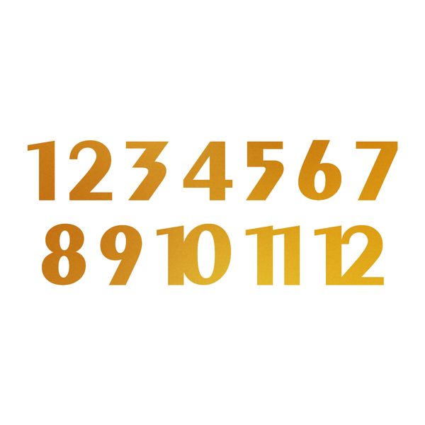 اعداد ساعت دیواری مدل 4cm کد C38-1 مجموعه 12 عددی