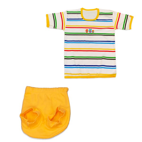 ست تی شرت و شورت نوزادی به آوران طرح پو کد DP02