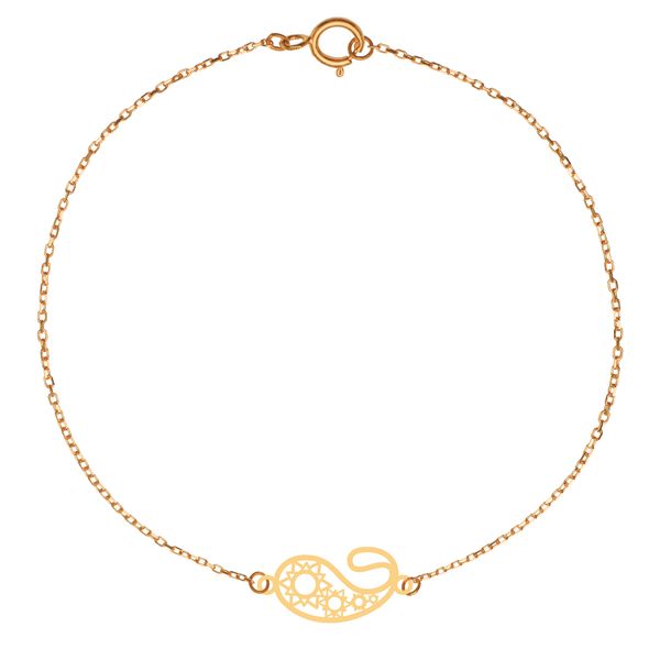 دستبند طلا 18 عیار زنانه کرابو طرح بته جقه اسلیمی مدل Kr101972