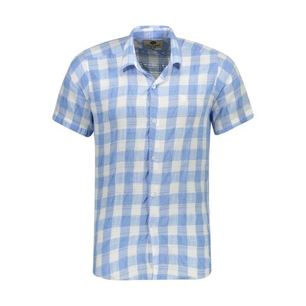 پیراهن آستین کوتاه مردانه نیو نیل مدل PM101-BlueandWhite