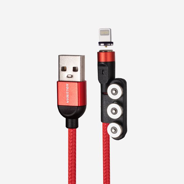 کابل تبدیل USB به لایتنینگ / MicroUSB / USB-C کلومن مدل KD - M60 طول 1 متر