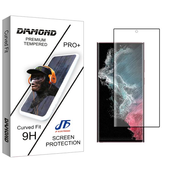 محافظ صفحه نمایش شیشه ای جی اف مدل Diamond Pro مناسب برای گوشی موبایل سامسونگ Galaxy S22 Ultra