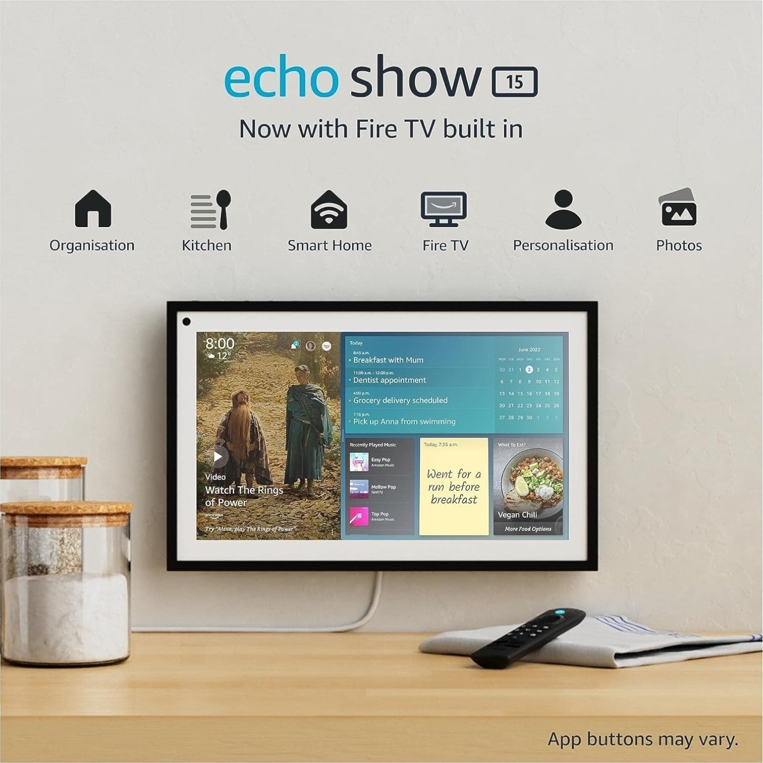 دستیار صوتی آمازون مدل Echo Show 15 with Alexa