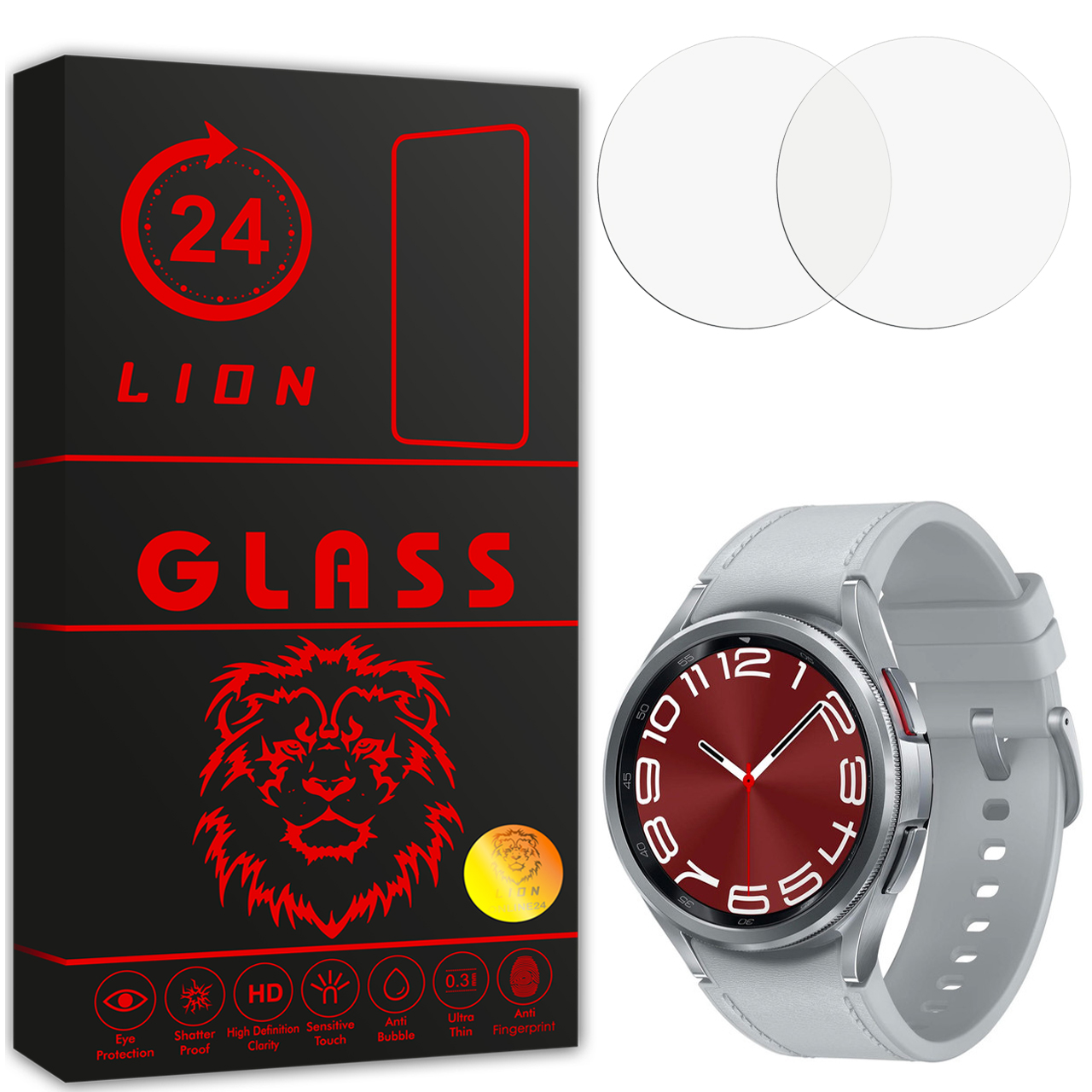 محافظ صفحه نمایش لاین مدل RB007 مناسب برای ساعت هوشمند سامسونگ Galaxy Watch 6 Classic 43mm بسته دو عددی
