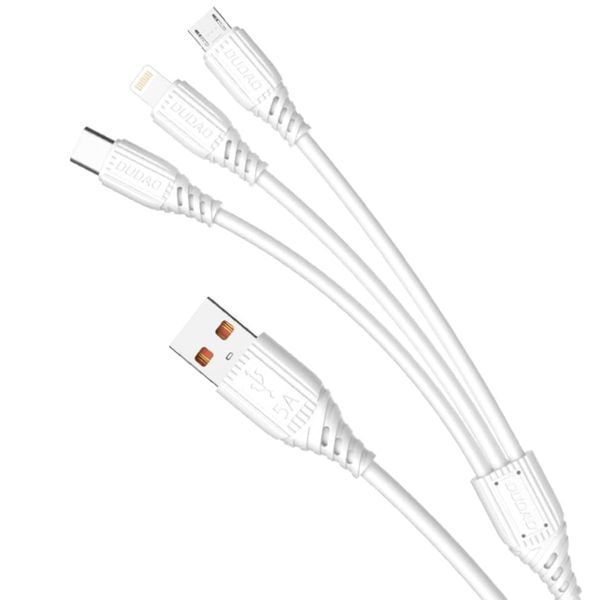 کابل تبدیل USB به microUSB / لایتنینگ / USB-C دودا مدل L8A  طول 1.2 متر