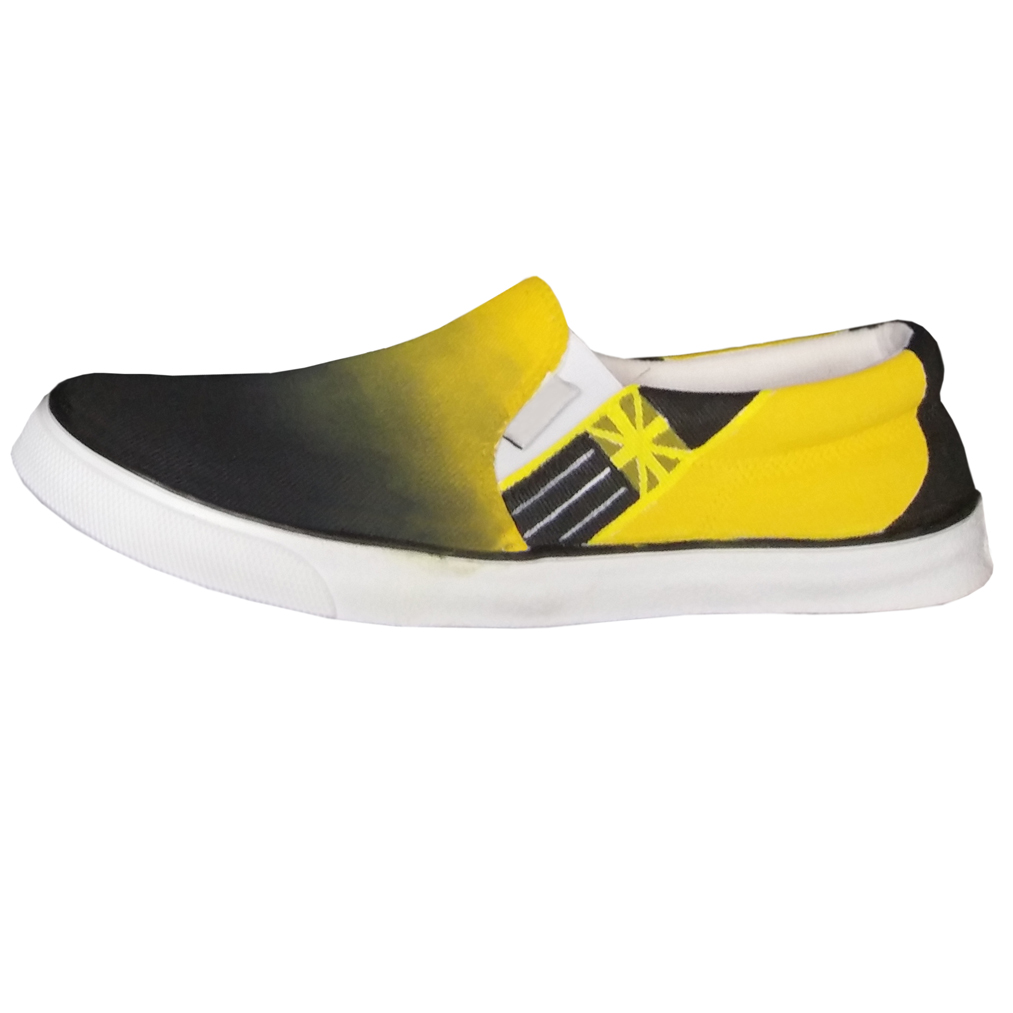 کفش روزمره زنانه دالاوین مدل طیفی  رنگ زرد مشکی