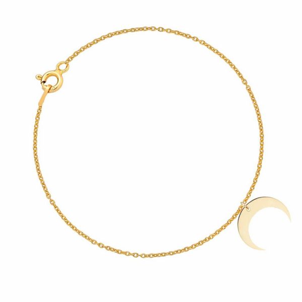 دستبند طلا 18 عیار زنانه مدل ماه