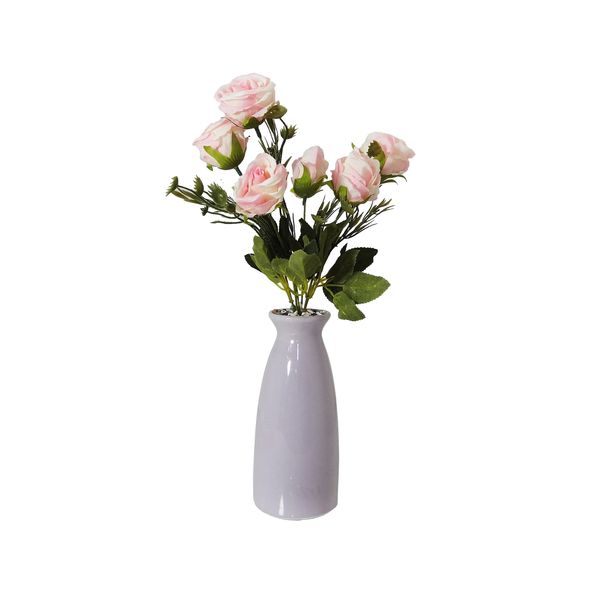 گلدان به همراه گل مصنوعی رایکا مدل MM02