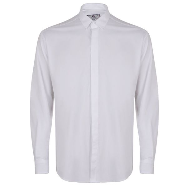 پیراهن آستین بلند مردانه مدل  829002801 سایز بزگ تترون رنگ سفید