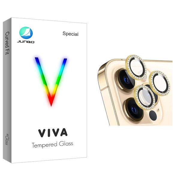 محافظ لنز دوربین جانبو مدل Viva رینگی نگین دار مناسب برای گوشی موبایل اپل iPhone 12 Pro