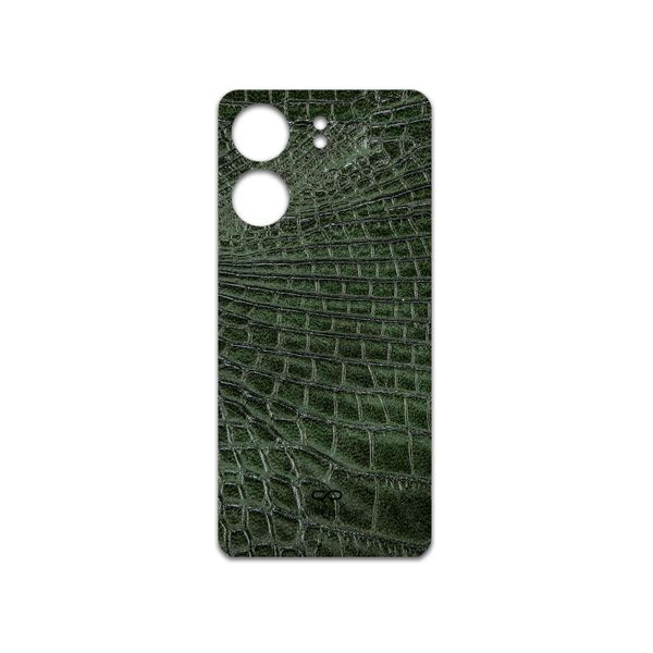 برچسب پوششی ماهوت مدل Green-Crocodile-Leather مناسب برای گوشی موبایل شیائومی Poco C65