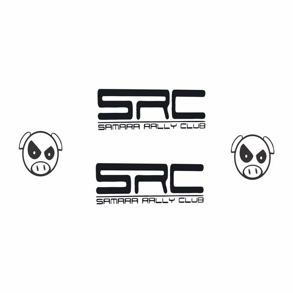 برچسب بدنه خودرو ونگارد طرح SRC  کد SF4 بسته 4 عددی