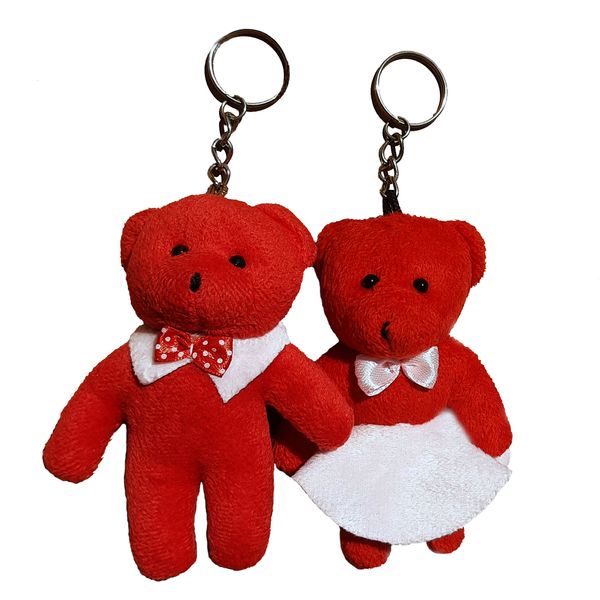 آویز عروسکی طرح خرس مدل دختر و پسر کد 018 مجموعه دو عددی