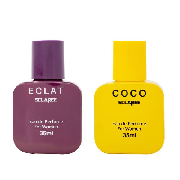 عطر جیبی زنانه اسکلاره مدل Coco حجم 35 میلی لیتر به همراه عطر جیبی زنانه اسکلاره مدل Eclat