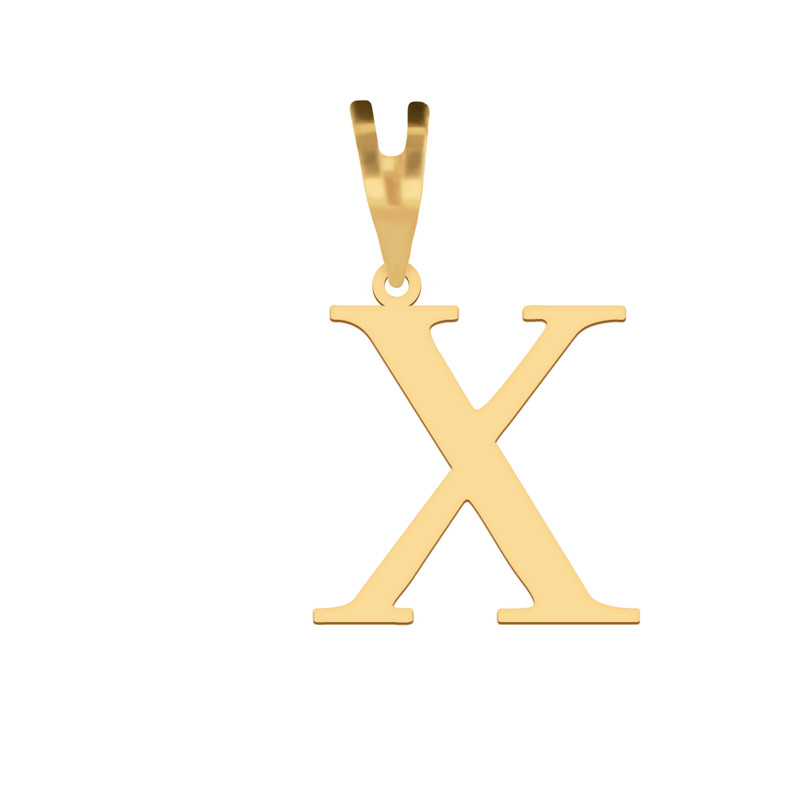 آویز گردنبند طلا 18 عیار زنانه شمیم گلد گالری مدل حرف X