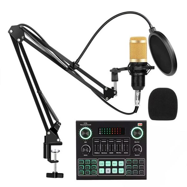 میکروفون استودیویی مدل BM800 به همراه کارت صدا
