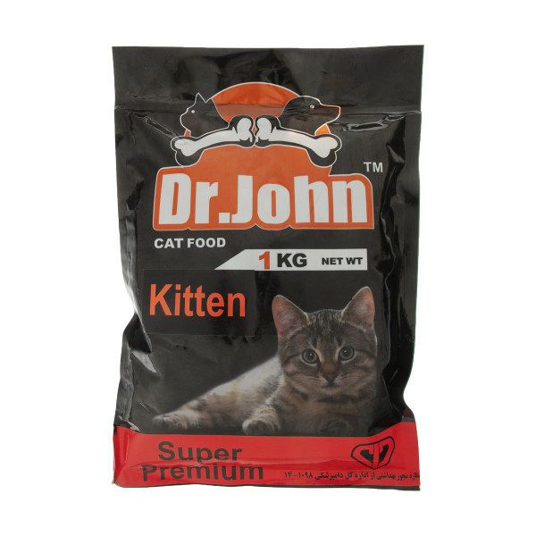 غذای خشک گربه دکتر جان مدل سوپر پرمیوم وزن 1 کیلوگرم
