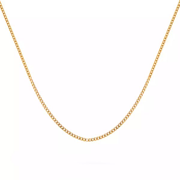 گردنبند طلا 18 عیار زنانه گالری روبی مدل باریک