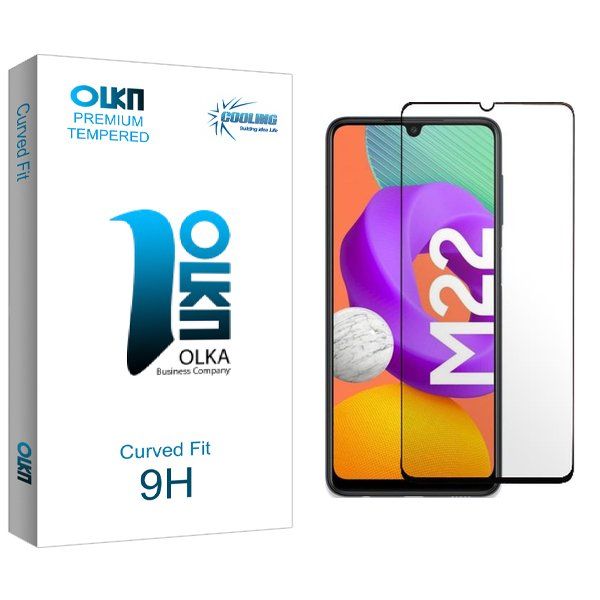محافظ صفحه نمایش شیشه ای کولینگ مدل Olka Full مناسب برای گوشی موبایل سامسونگ Galaxy M22