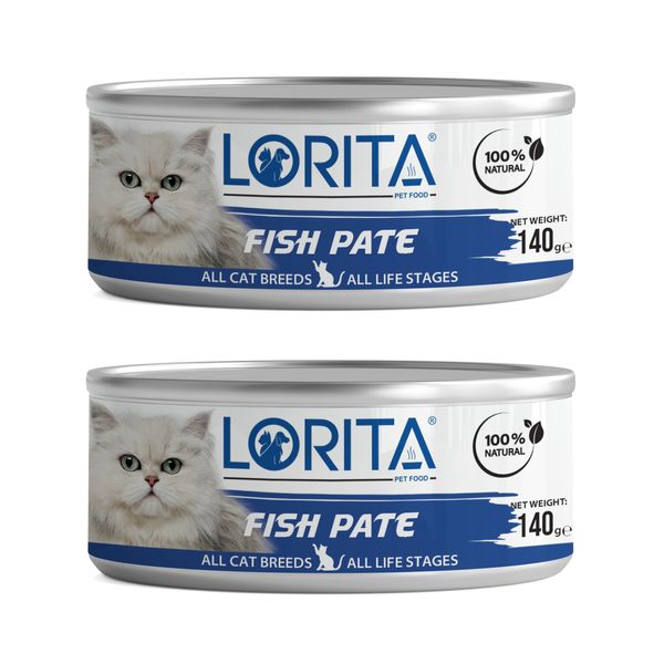 کنسرو غذای گربه لوریتا مدل FISH PATE وزن 140 گرم مجموعه 2 عددی