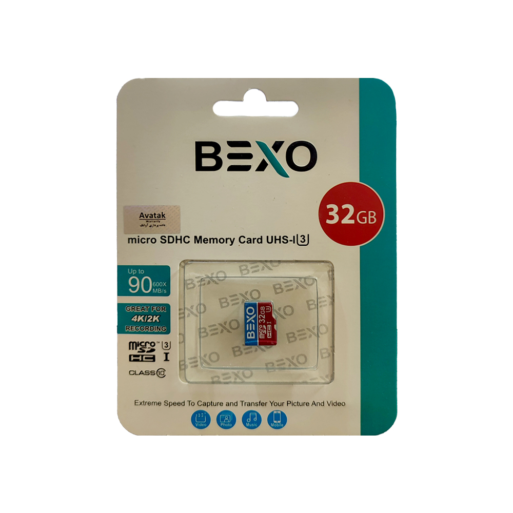 کارت حافظه microSDXC بکسو مدل 600X کلاس 10 استاندارد UHS-I U3 سرعت 90MBps ظرفیت 64 گیگابایت
