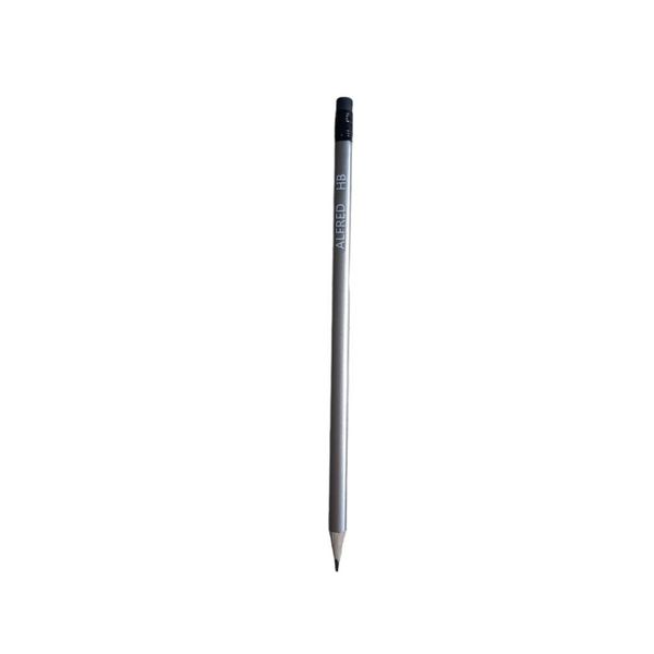 مداد مشکی آلفرد مدل سه گوش طرح پاک کن دار هولوگرامی بسته 6 عددی