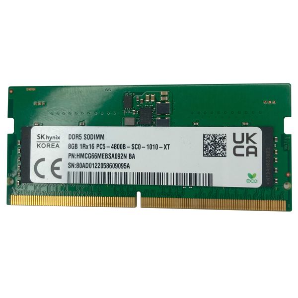 رم لپ تاپ DDR5 تک کاناله 4800 مگاهرتز CL40 اس کی هاینیکس مدل PC5-4800B-SCO ظرفیت 8 گیگابایت