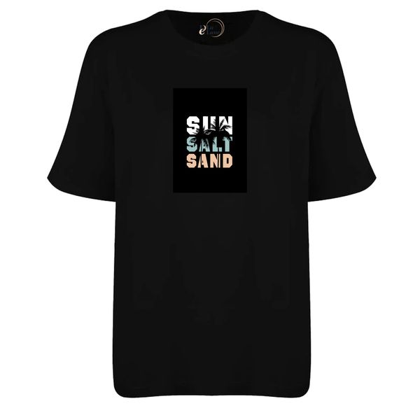 تی شرت آستین کوتاه زنانه مدل sun salt sand