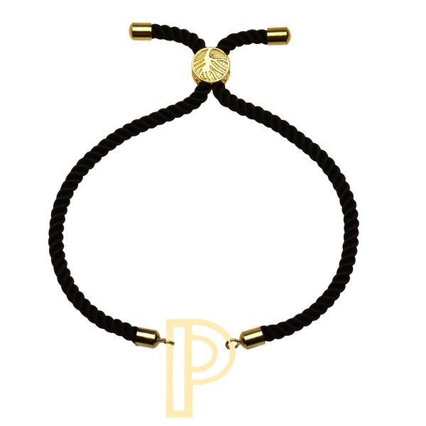 دستبند طلا 18 عیار زنانه کرابو طرح P مدل Kr102153
