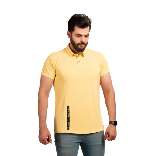 پولوشرت آستین کوتاه مردانه برساد مدل E108 رنگ زرد