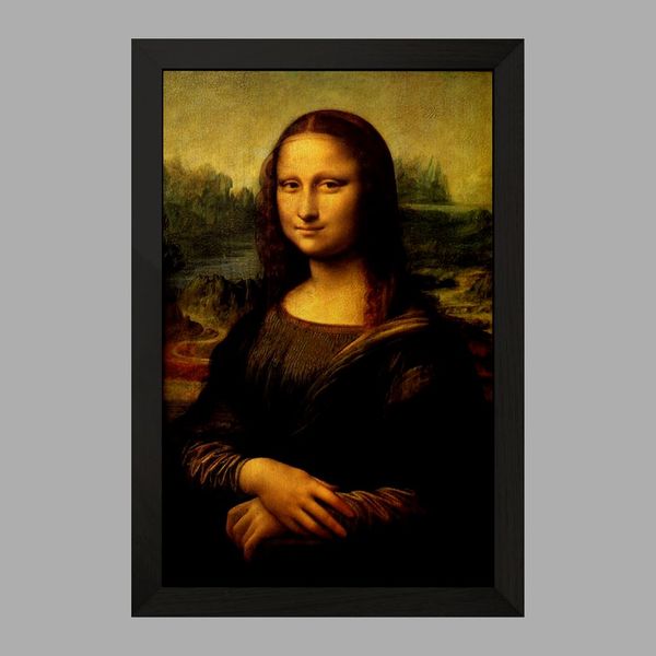 تابلو خندالو مدل مونالیزا اثر لئوناردو داوینچی  کد 23354