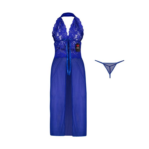 لباس خواب زنانه شباهنگ مدل NANI رنگ آبی
