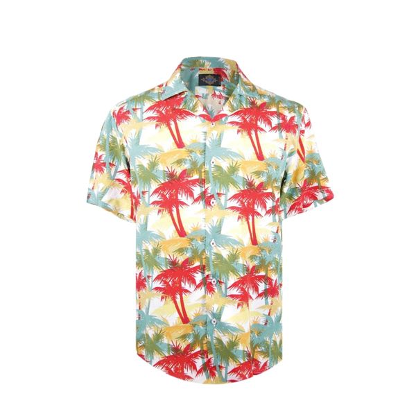پیراهن آستین کوتاه مردانه انورسالار مدل هاوایی