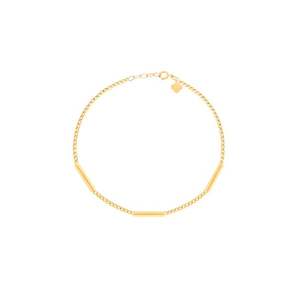 دستبند طلا 18 عیار زنانه ماوی گالری مدل سه پروفیل
