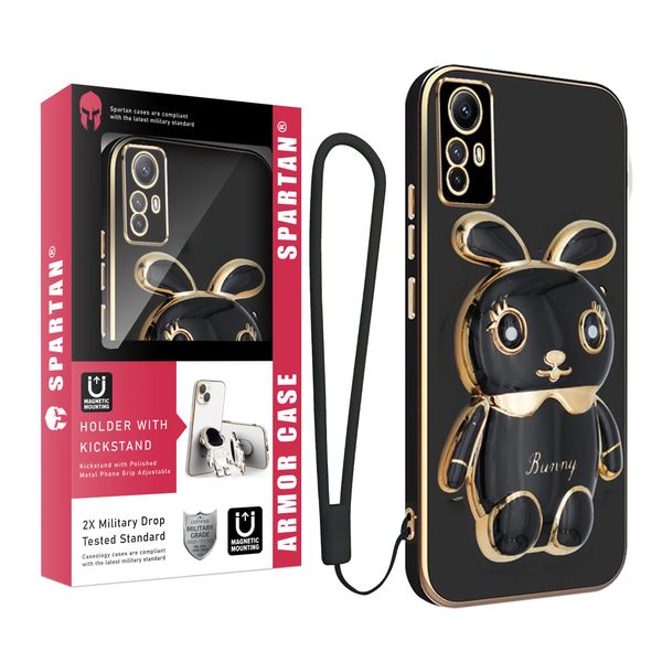 کاور اسپارتان مدل Bunny Strap مناسب برای گوشی موبایل شیائومی Redmi Note 12s به همراه بند 