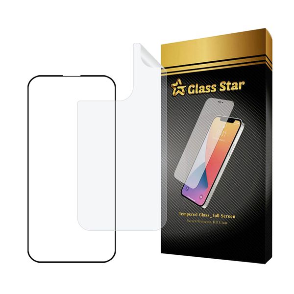 محافظ صفحه نمایش سرامیکی شفاف گلس استار مدل CERAMICNANOST مناسب برای گوشی موبایل اپل iPhone 14 Pro Max به همراه محافظ پشت گوشی هیدروژل