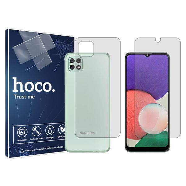 محافظ صفحه نمایش شفاف  هوکو مدل HyGEL مناسب برای گوشی موبایل سامسونگ Galaxy A 22 5G به همراه محافظ پشت گوشی