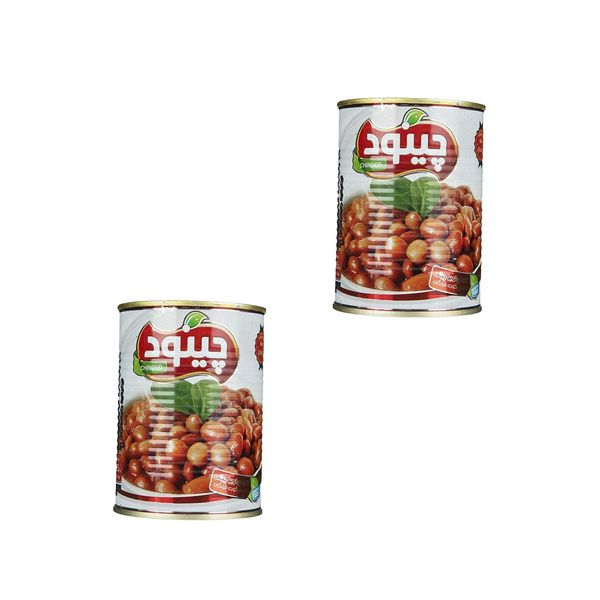 کنسرو لوبیا چیتی با سس گوجه فرنگی چینود - 350 گرم بسته 2 عددی