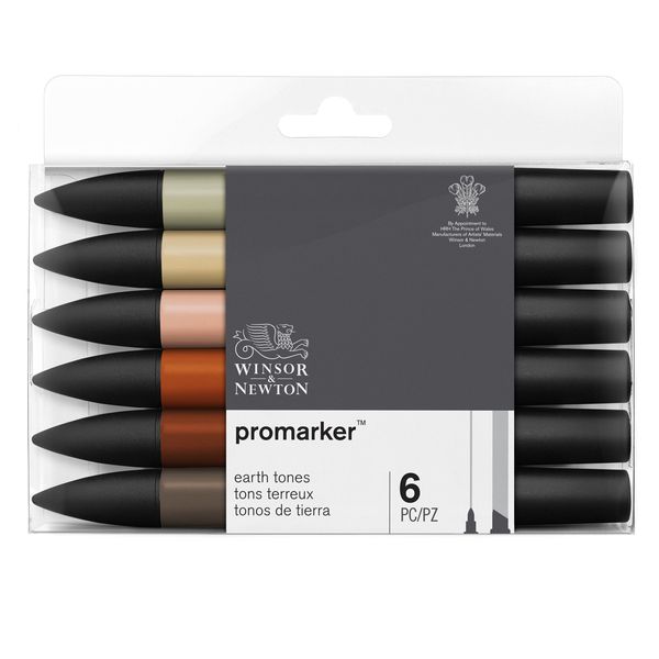 ماژیک وینزور نیوتن مدل promarker earth tone مجموعه 6 عددی 