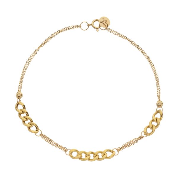 دستبند طلا 18 عیار زنانه مدیسا مدل B1042
